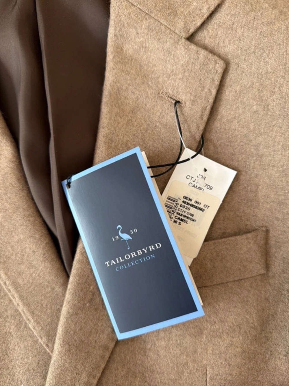 Tailorbyrd Camel/Tan Wool-Blend Two-Button Sport Coat - Picture 4 of 6